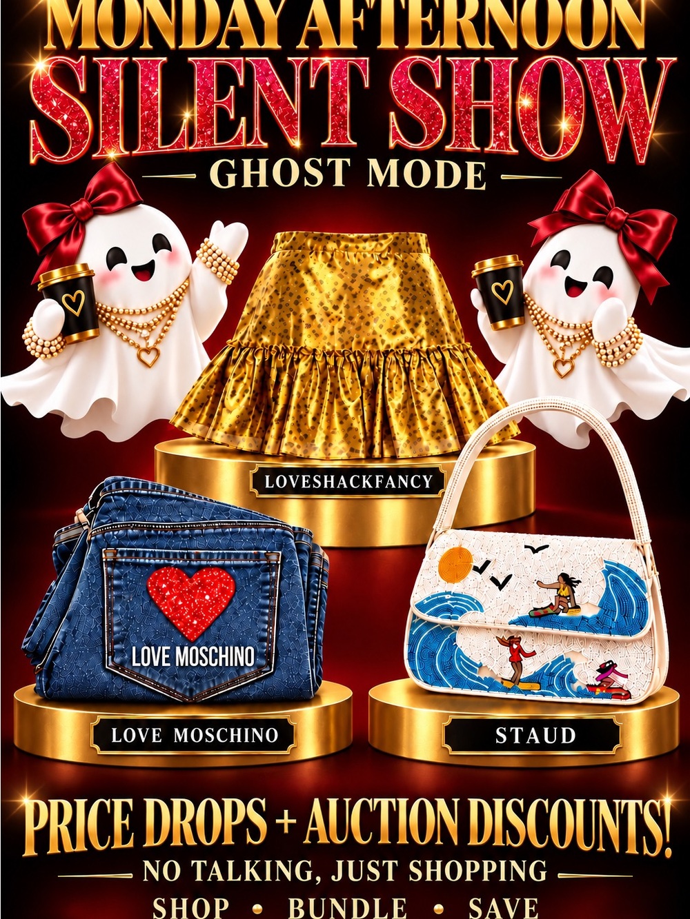 👻 Ghost Mode ✨ Coach TB MJ LSF Staud🔥Price Drops + Auction Discounts 2 PM EST